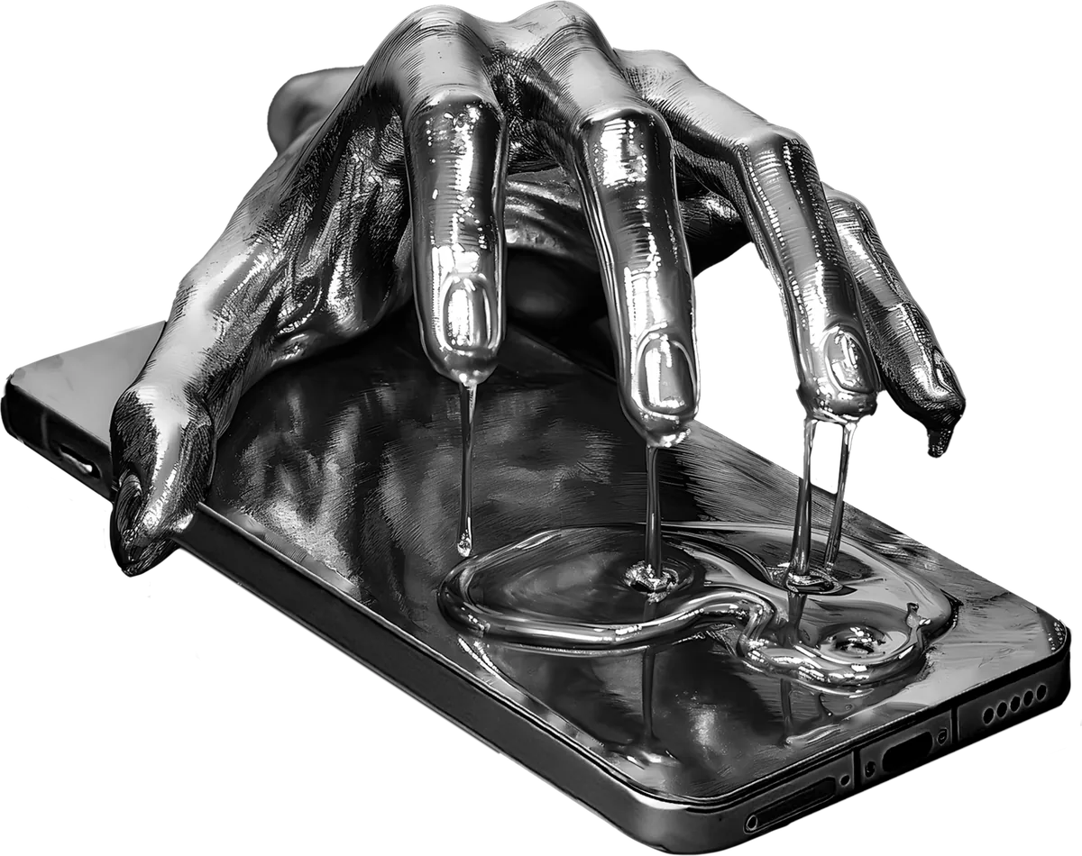 Made of Metal key visual: a liquid-metal hand dripping onto the Nord 4